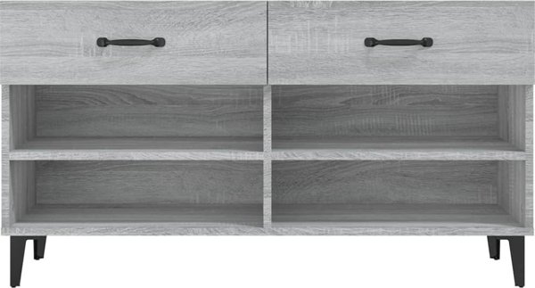 Szafka na buty szary dab sonoma 102x35x55 cm