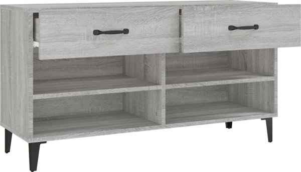 Szafka na buty szary dab sonoma 102x35x55 cm