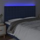 vidaXL Κεφαλάρι για κρεβάτι με LED, μπλε, 200x5x118/128 εκ, ύφασμα