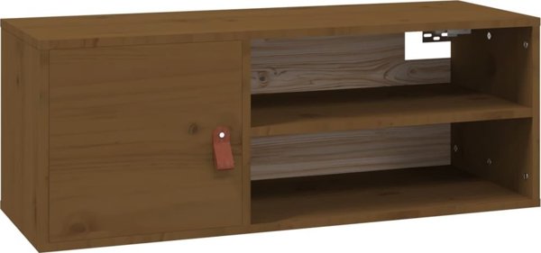vidaXL Ντουλάπια τοίχου, 2 τεμάχια, μέλι καφέ, 80x30x30 cm, μαλακό πεύκο