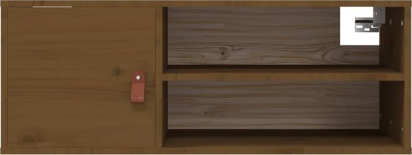 vidaXL Ντουλάπια τοίχου, 2 τεμάχια, μέλι καφέ, 80x30x30 cm, μαλακό πεύκο