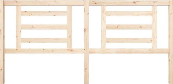 vidaXL Προσκέφαλο κρεβατιού 206x4x100 cm, μασίφ ξύλο πεύκου