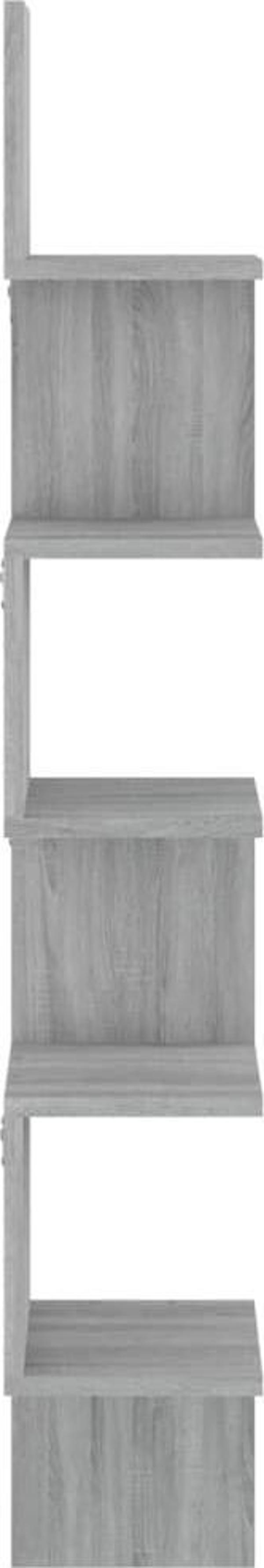 vidaXL Γωνιακό ράφι τοίχου, Sonoma γκρι δρυς, 20x20x127,5 cm