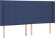vidaXL Κοντινεντάλ κρεβάτι με στρώμα, μπλε, 160x200 εκ, ύφασμα