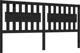 vidaXL Κεφαλάρι κρεβατιού, μαύρο, 125,5x4x100 εκ, μασίφ πεύκο