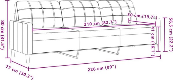 vidaXL Σετ 2 τεμαχίων καναπέδων, ανοιχτό γκρι, υφασμάτινο κάλυμμα