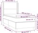 vidaXL Κρεβάτι kontynentalne με στρώμα, ανοιχτό γκρι, 90x200 cm, ύφασμα