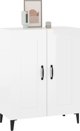 vidaXL Γυαλιστερή λευκή ντουλάπα 69,5x34x90 cm από ξύλινο υλικό