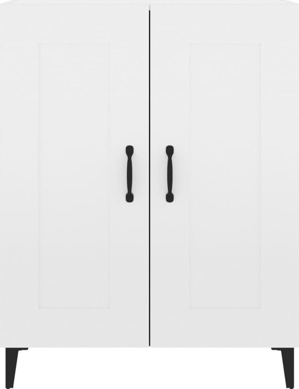 vidaXL Γυαλιστερή λευκή ντουλάπα 69,5x34x90 cm από ξύλινο υλικό