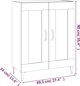 vidaXL Γυαλιστερή λευκή ντουλάπα 69,5x34x90 cm από ξύλινο υλικό