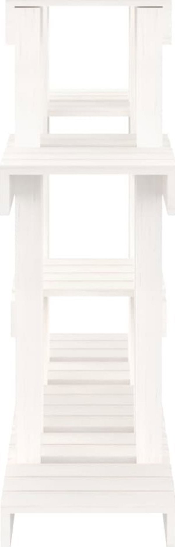 vidaXL Στήριγμα για φυτά, λευκό, 104,5x25x77,5 cm, από μασίφ πεύκο