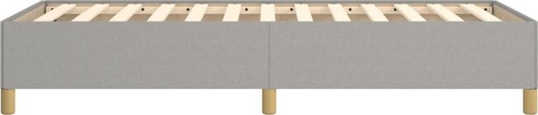vidaXL Κρεβατοκάμαρα ανοιχτό γκρι, 100x200 cm, ταπετσαρισμένη με ύφασμα