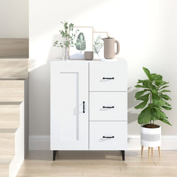 vidaXL Λευκή ντουλάπα 69,5x34x90 cm από ξύλινο υλικό