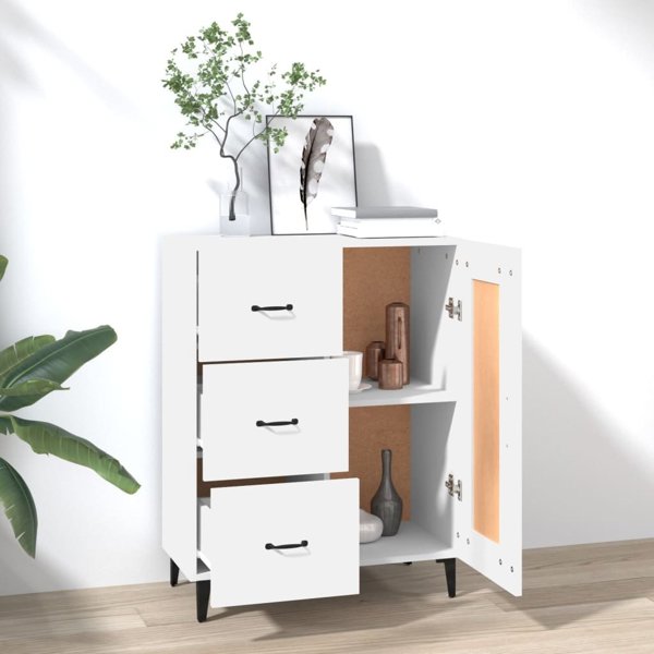 vidaXL Λευκή ντουλάπα 69,5x34x90 cm από ξύλινο υλικό