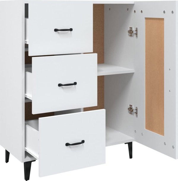 vidaXL Λευκή ντουλάπα 69,5x34x90 cm από ξύλινο υλικό