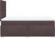 vidaXL Κρεβάτι Continental με Στρώμα, Καφέ, Υφασμάτινο, 120x200 cm