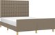 vidaXL Rama lozka z zaglowkiem, taupe, 140x190 cm, obita tkanina