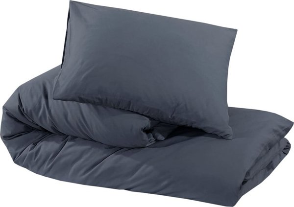 vidaXL Σετ σεντόνια, ανθρακί, 200x220 εκ, βαμβάκι