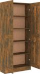 vidaXL Βιβλιοθήκη, καπνιστή δρυς, 82,5x30,5x185,5 cm