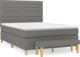 vidaXL Κρεβάτι Continental με Στρώμα Σκούρο Γκρι 140x200 cm Καμβάς