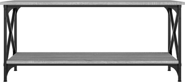 vidaXL Τραπέζι καφέ, γκρι ντόμπ, 100x45x45 εκ.