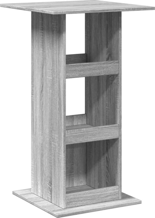 vidaXL Μπαρ τραπέζι με ράφια γκρι δρυς Sonoma 60x60x102 εκ.