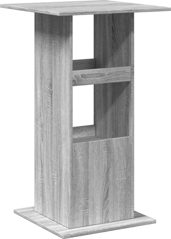 vidaXL Μπαρ τραπέζι με ράφια γκρι δρυς Sonoma 60x60x102 εκ.