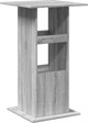vidaXL Μπαρ τραπέζι με ράφια γκρι δρυς Sonoma 60x60x102 εκ.