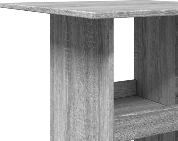 vidaXL Μπαρ τραπέζι με ράφια γκρι δρυς Sonoma 60x60x102 εκ.