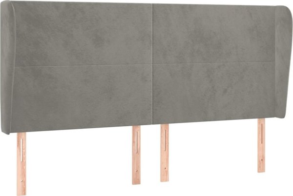 vidaXL Ζαγλόου ουςακ, ανοιχτό γκρι, 183x23x118/128 cm, βελούδο
