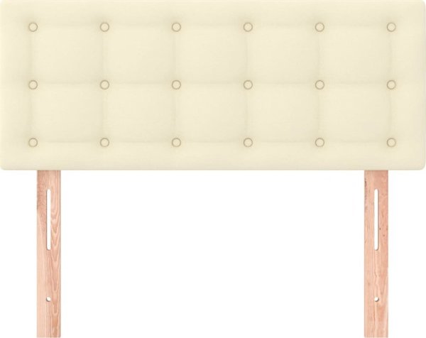 vidaXL Προσκέφαλο κρεβατιού, κρεμ, 80x5x78/88 cm, συνθετικό δέρμα