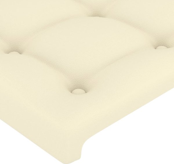 vidaXL Προσκέφαλο κρεβατιού, κρεμ, 80x5x78/88 cm, συνθετικό δέρμα
