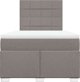 vidaXL Κρεβάτι Κοντινεντάλ με Στρώμα, Taupe, ύφασμα, 120x200 cm