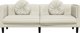 vidaXL Sofa 3-osobowa z poduszkami, kremowa, aksamit