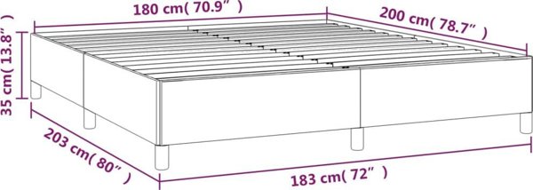 vidaXL Κρεβατοκάμαρα, μπλε, 180x200 cm, με υφασμάτινη επένδυση