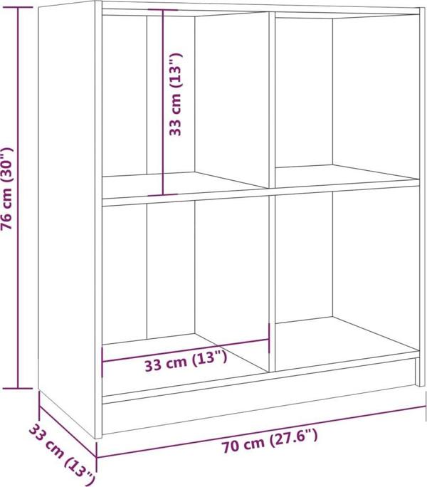 vidaXL Πλευρική ντουλάπα, μέλι καφέ, 70x33x76 cm, μασίφ πεύκο