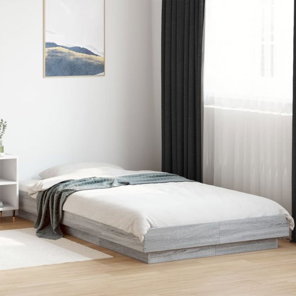 vidaXL Σκελετός Κρεβατιού Sonoma Γκρι Δρυς 90x200 εκ από Ξύλο
