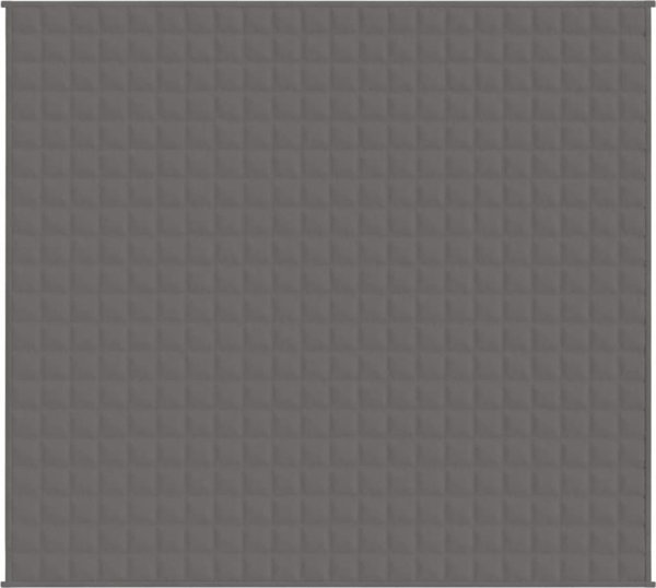 vidaXL Κουβέρτα με βαρίδια, γκρι, 200x225 εκ, 13 κιλά, ύφασμα