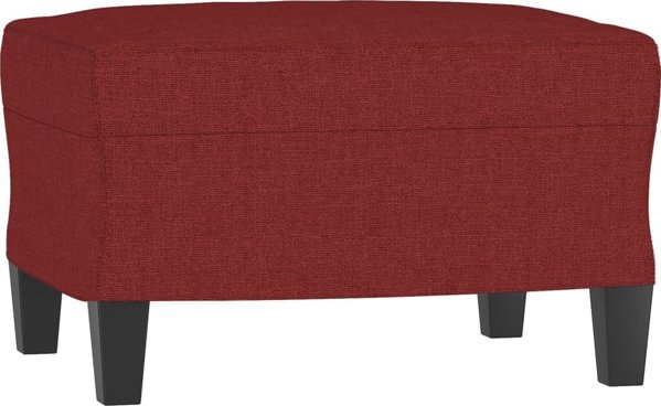 vidaXL υποπόδιο κόκκινο κρασί 60x50x41 cm με υφασμάτινη ταπετσαρία
