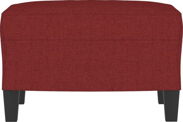 vidaXL υποπόδιο κόκκινο κρασί 60x50x41 cm με υφασμάτινη ταπετσαρία