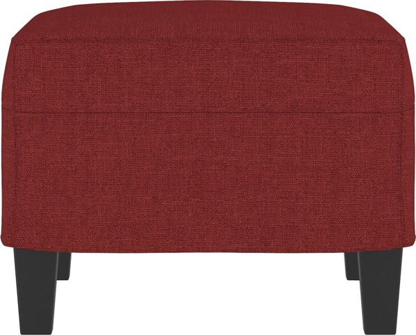 vidaXL υποπόδιο κόκκινο κρασί 60x50x41 cm με υφασμάτινη ταπετσαρία