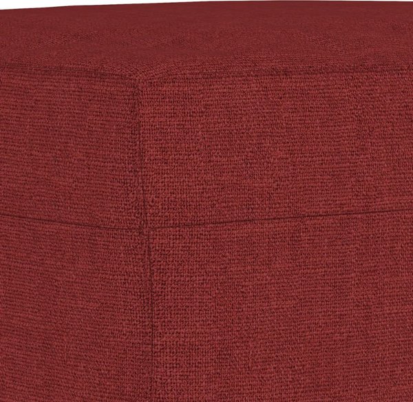 vidaXL υποπόδιο κόκκινο κρασί 60x50x41 cm με υφασμάτινη ταπετσαρία
