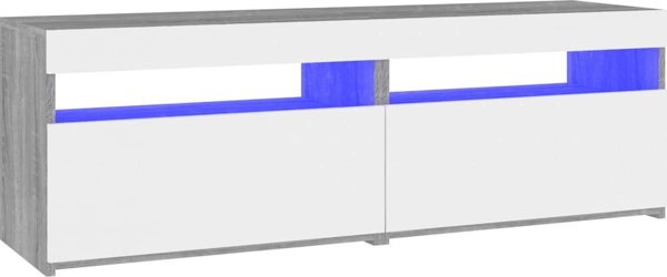 vidaXL Szafki TV με LED, σετ 2 τεμ., γκρι δρυς Sonoma, 60x35x40 εκ.