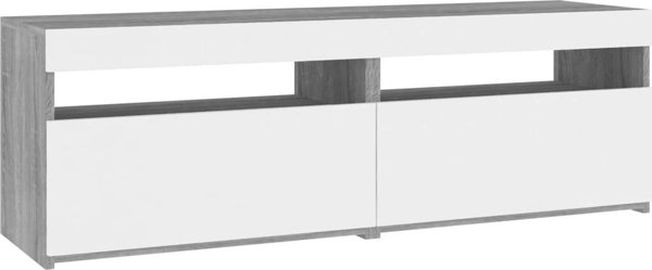 vidaXL Szafki TV με LED, σετ 2 τεμ., γκρι δρυς Sonoma, 60x35x40 εκ.