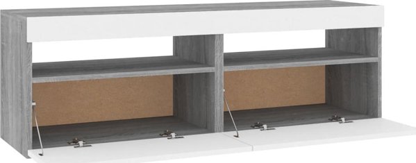 vidaXL Szafki TV με LED, σετ 2 τεμ., γκρι δρυς Sonoma, 60x35x40 εκ.