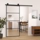 vidaXL Drzwi przesuwne z osprzetem 90x205 cm szklo ESG i aluminium