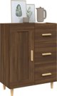vidaXL Komoda, brazowy dab, 69,5x34x90 cm, material drewnopochodny