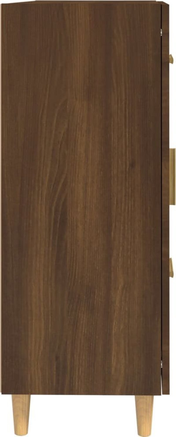 vidaXL Komoda, brazowy dab, 69,5x34x90 cm, material drewnopochodny