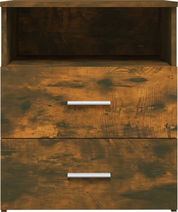Φυλλάδια νυκτός vidaXL, 2 τεμ., καπνιστή δρυς, 50x32x60 cm