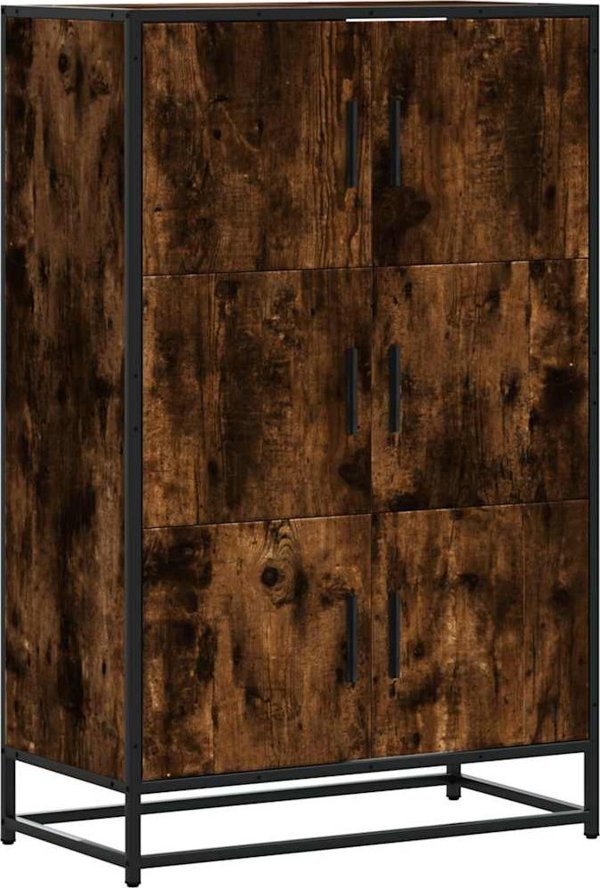 vidaXL Ψηλή Ντουλάπα, Χρώμα Καπνιστή Δρυς, 68x35x106,5 εκ.